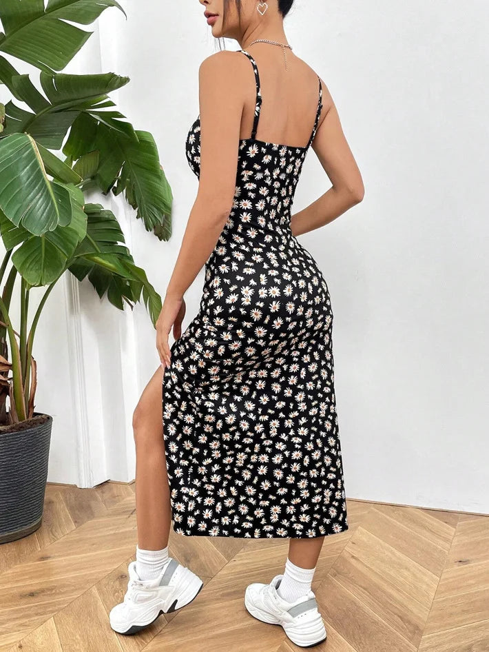 Abito Lungo Maxi Senza Spalline con Spacco Alto – 8 Colori | Donna