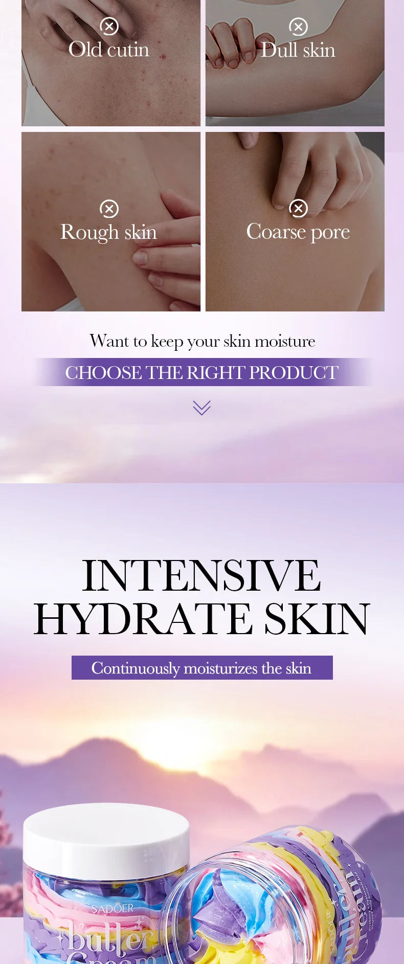 Crema Corpo al Burro con Acido Ialuronico 180g – 4 Fragranze | SADOER