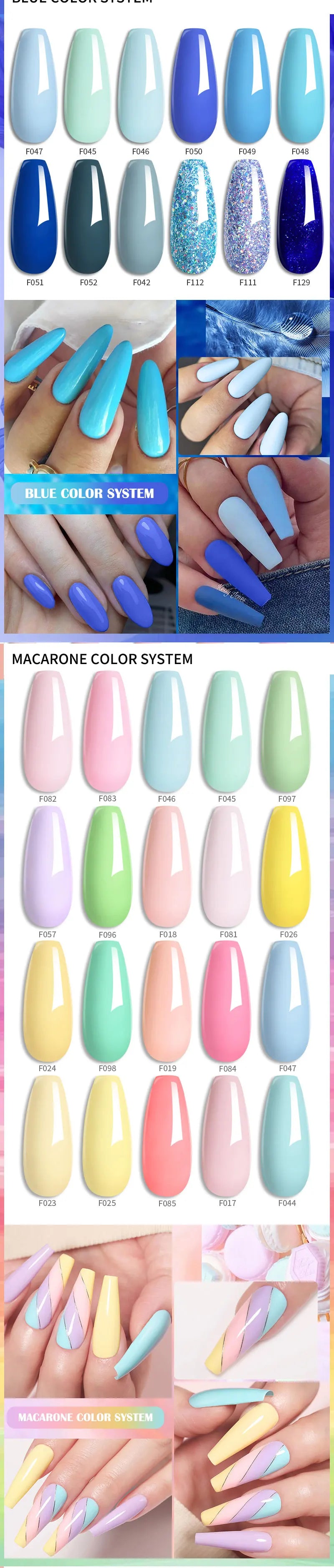 LILYCUTE Set di 6 Smalti Gel per Unghie Fai-da-Te 7ML, Rosa Brillante, Accessori per Nail Art, Smalto Gel UV LED Soak-Off
