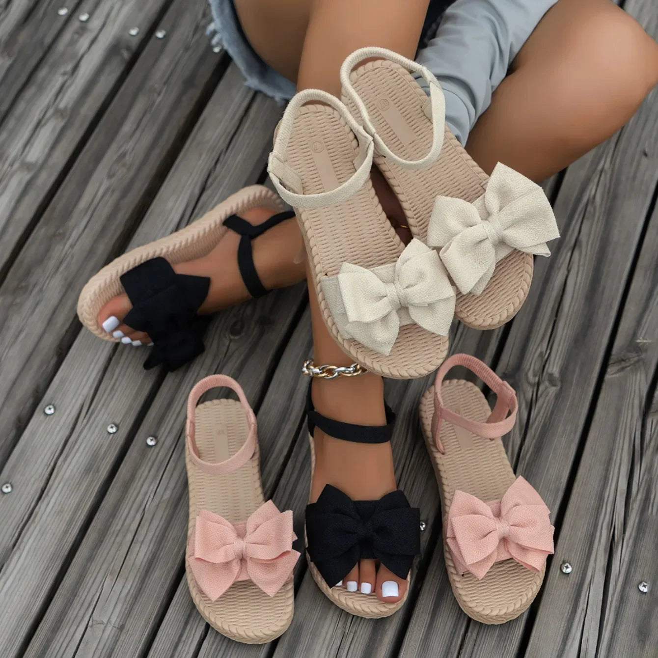 Sandali Donna Tacco Basso con Cinturino Posteriore – Leggeri, Comodi & Fashion | 5 Colori | N.36-43