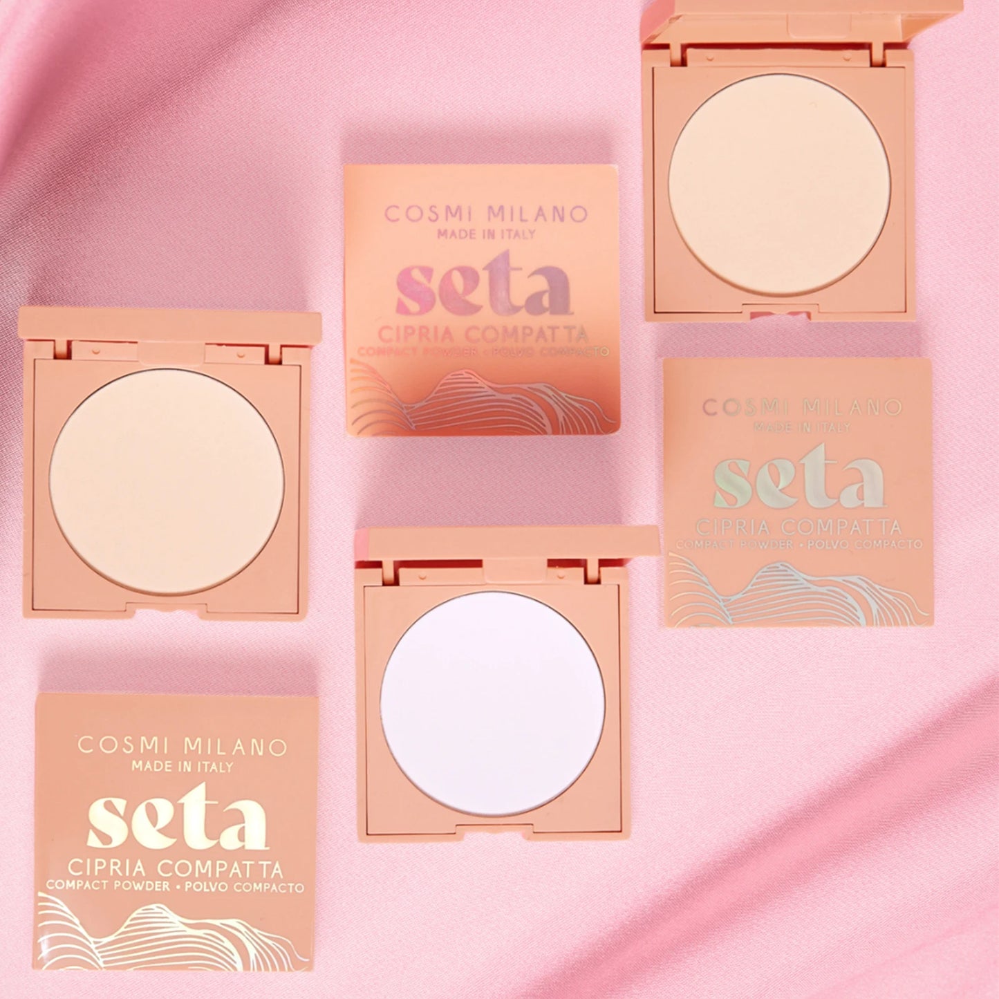COSMI Milano Seta Compact Powder – Cipria Compatta Ultra Fine 9g con Spugnetta