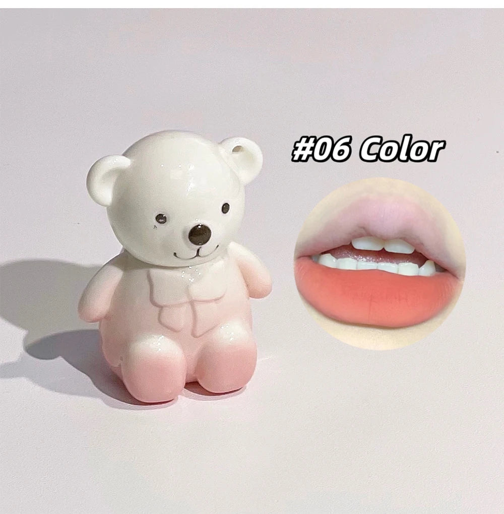 Set Trucco Orso Bear Family – 6 Rossetti Opachi + Specchio + Collana | Regalo