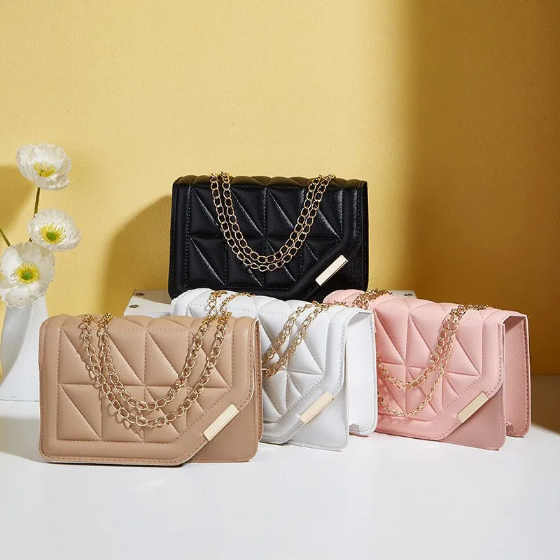 Borse e portamonete di lusso neri Borsa a tracolla messenger in pelle PU da donna Borsa a tracolla femminile scozzese con nappa trapuntata