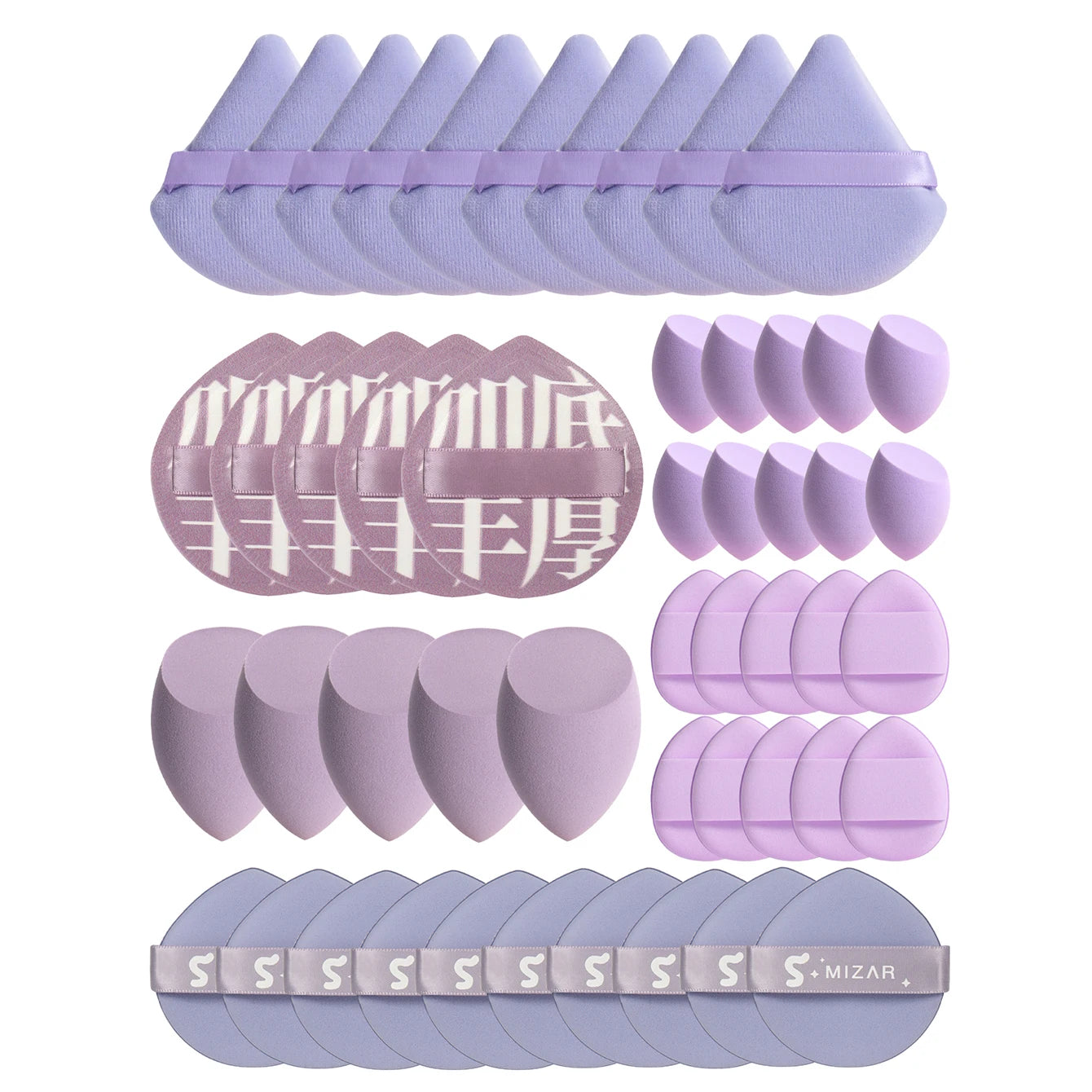 Tamponi per Trucco in Poliuretano 12cm – Set da 10 a 60 Pezzi, BB Cream e Fondotinta