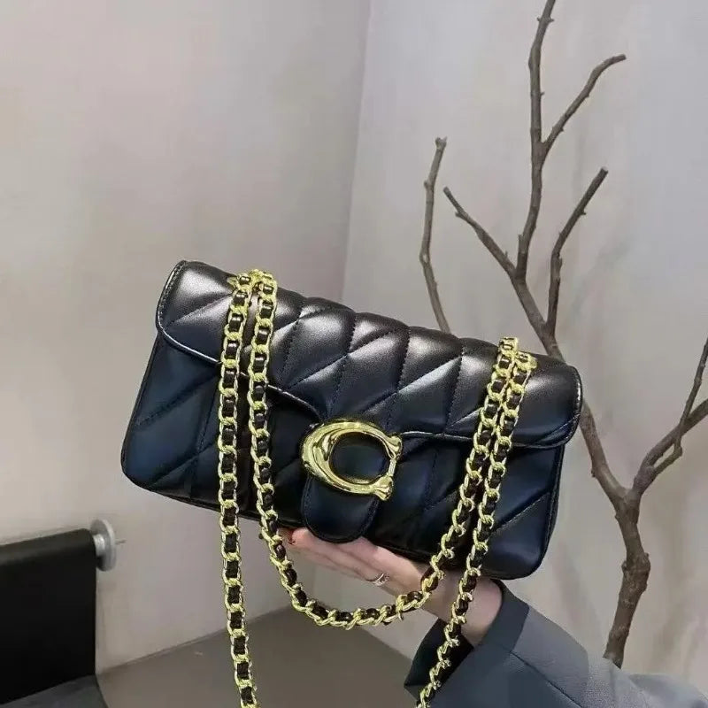 Borsa a tracolla diagonale da donna in pelle di lusso dal design classico, con morbida tracolla regolabile, borsa per tutti i giorni
