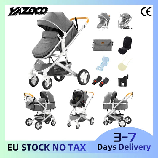 Passeggino 3 in 1 Estivo Traspirante con Seggiolino Auto | Telaio Alluminio