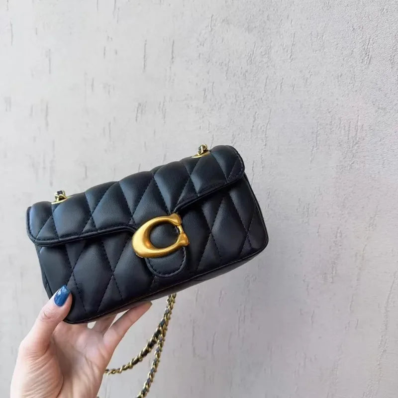 Borsa a tracolla diagonale da donna in pelle di lusso dal design classico, con morbida tracolla regolabile, borsa per tutti i giorni