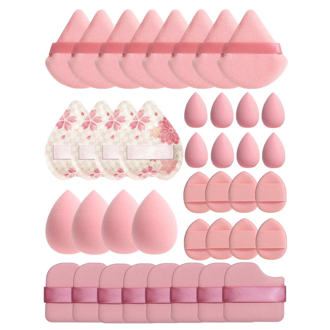 Tamponi per Trucco in Poliuretano 12cm – Set da 10 a 60 Pezzi, BB Cream e Fondotinta