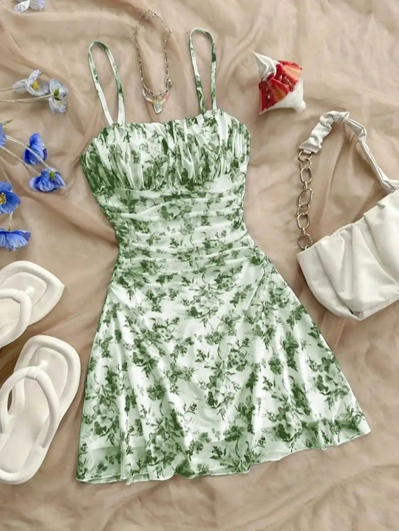 Abito Estivo Ragazze – Senza Maniche Collo all’Americana Linea A | 5 Colori | 13-16 Anni