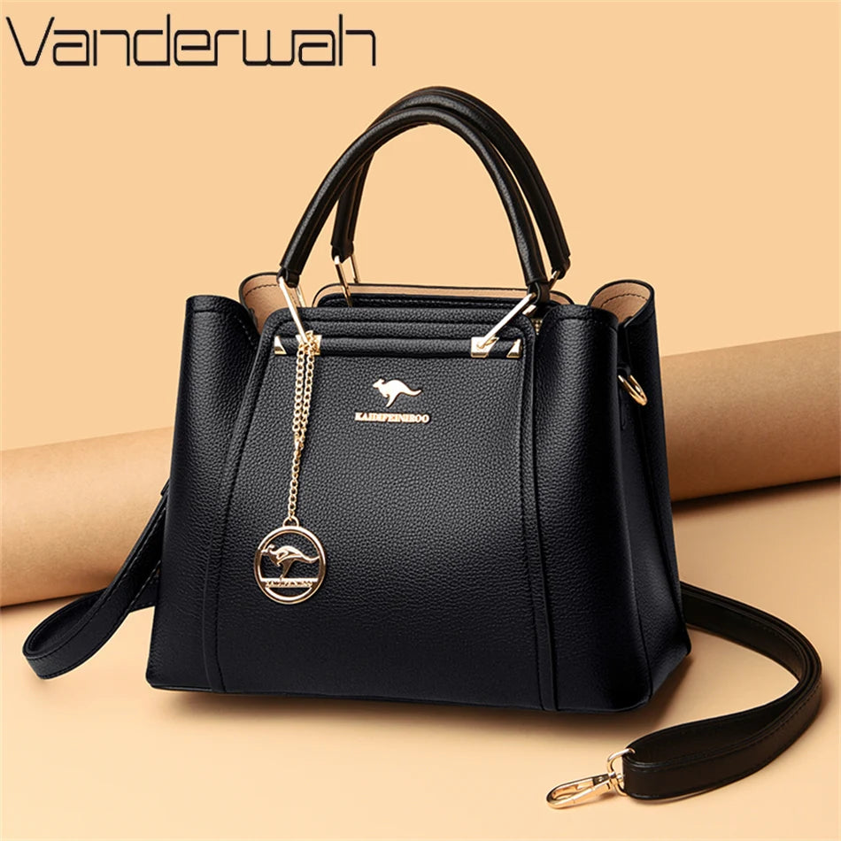 Borsa Donna Grande Capacità in Pelle Microfibra – Shopper Tote con Tracolla | 4 Colori