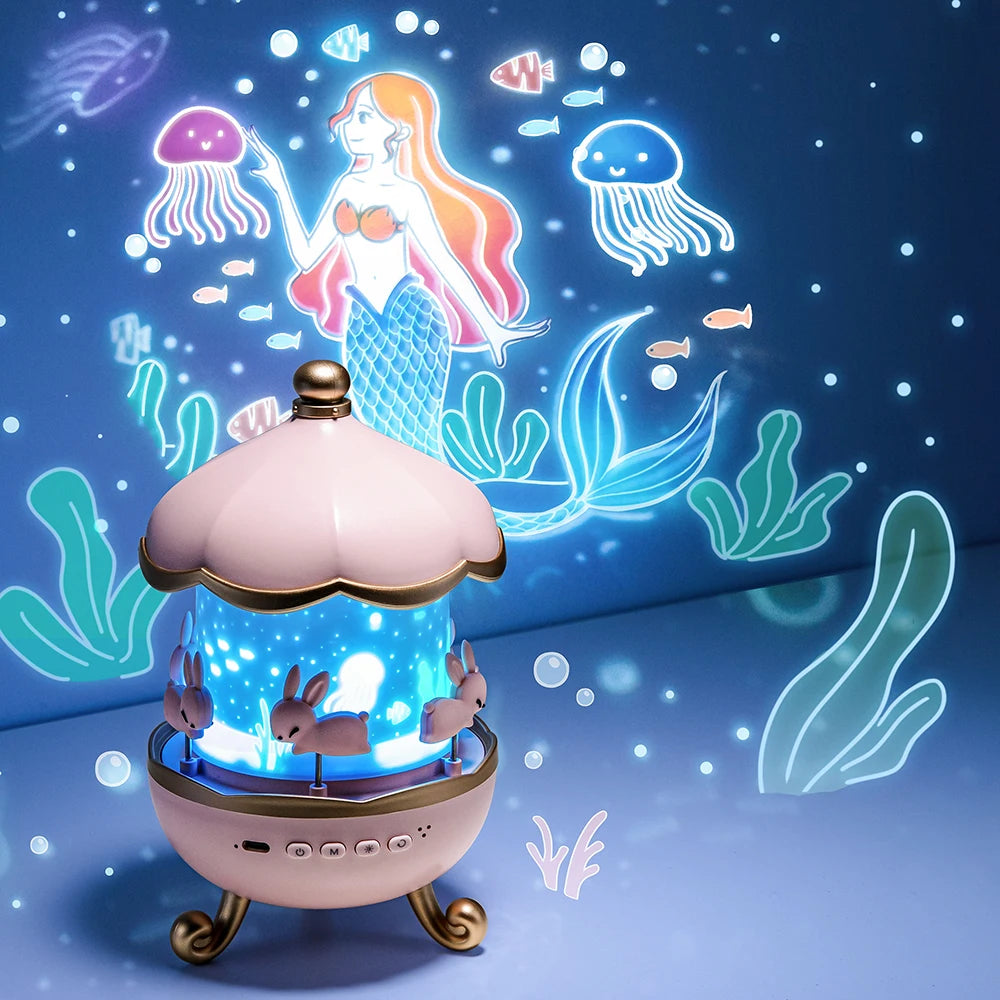 Proiettore stellare per bambini 12 pellicole Luci stellare per proiettore da soffitto Lampada notturna per bambini con altoparlante Bluetooth Regali squisiti
