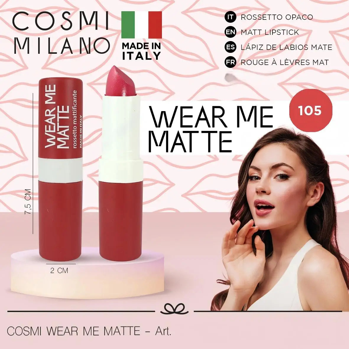 COSMI Milano Wear Me Matte – Rossetto Opaco Lunga Durata 5g
