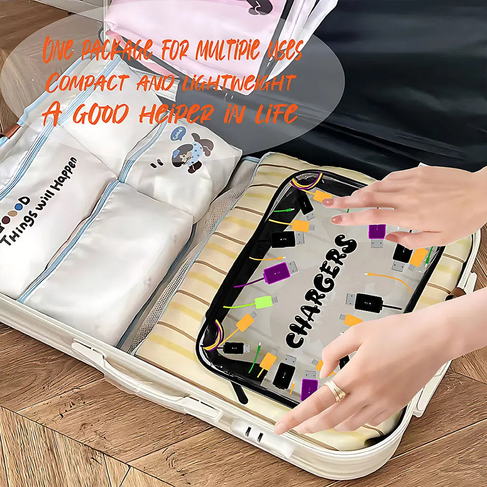Beauty Bag Trasparente Impermeabile — Organizer Cosmetici da Viaggio