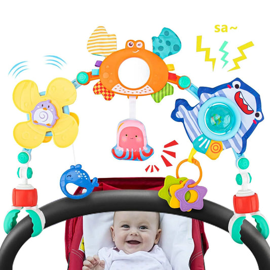 Arco Giocattoli per Passeggino e Seggiolino Auto – Sviluppo Sensoriale | 0-12 Mesi