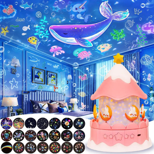 Proiettore Star Galaxy 21 in 1 proiettore cielo stellato con Timer rotante a 360 ° lampada atmosfera per bambini compleanno regali di natale Decor