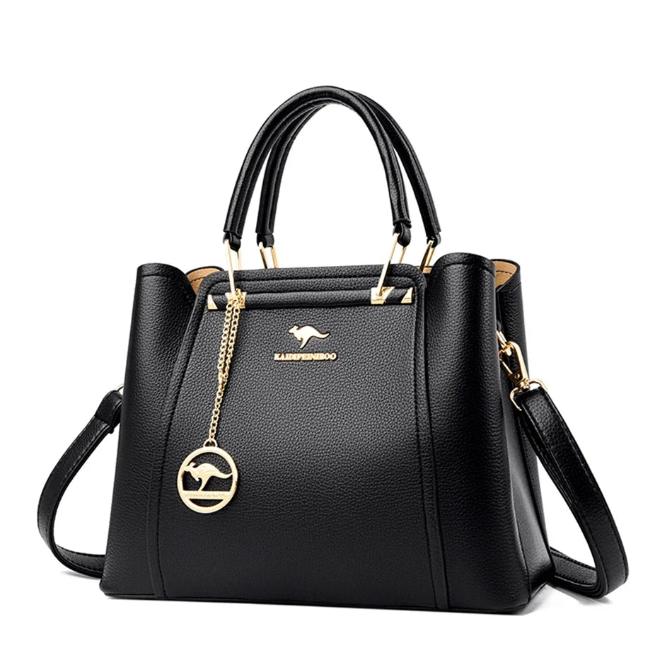 Borsa Donna Grande Capacità in Pelle Microfibra – Shopper Tote con Tracolla | 4 Colori