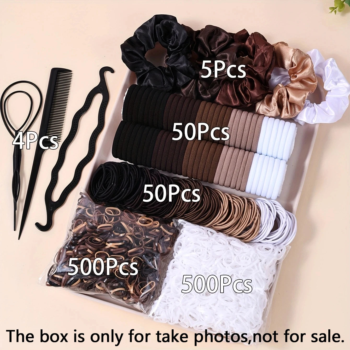 Set Accessori per Capelli — Elastici, Scrunchies e Fasce (1109 pz)