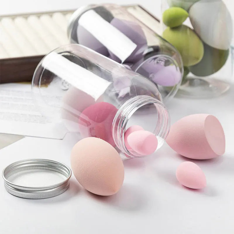 Set 14 Spugnette Trucco in Velluto con Contenitore – Beauty Blender Piumini Cipria