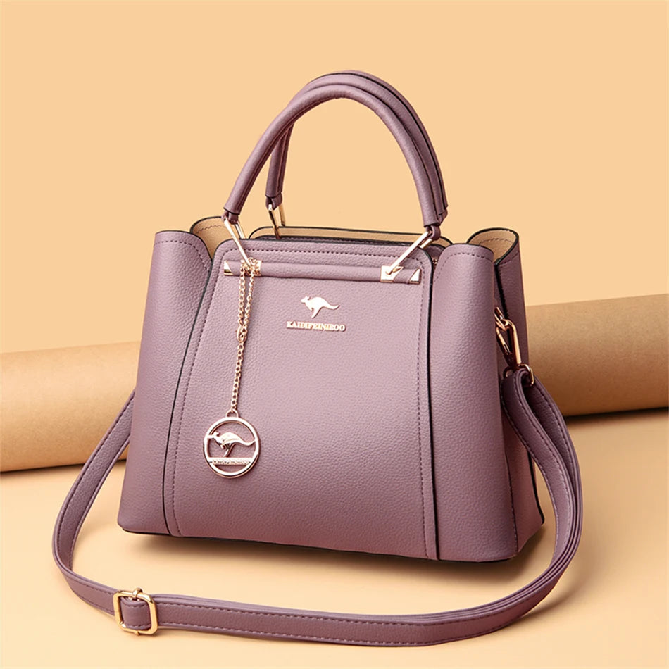 Borsa Donna Grande Capacità in Pelle Microfibra – Shopper Tote con Tracolla | 4 Colori