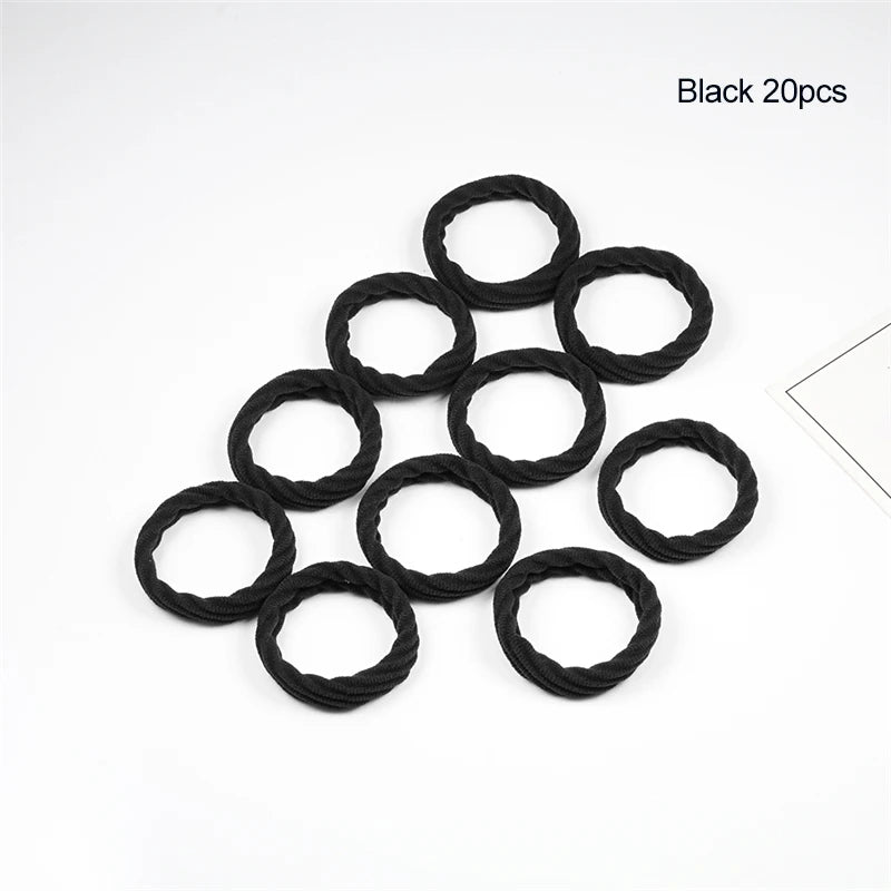 20PCS Donne Ragazze Semplici Fasce elastiche per capelli di base Cravatte Scrunchie Holder Elastici Moda Fascia Accessori per capelli