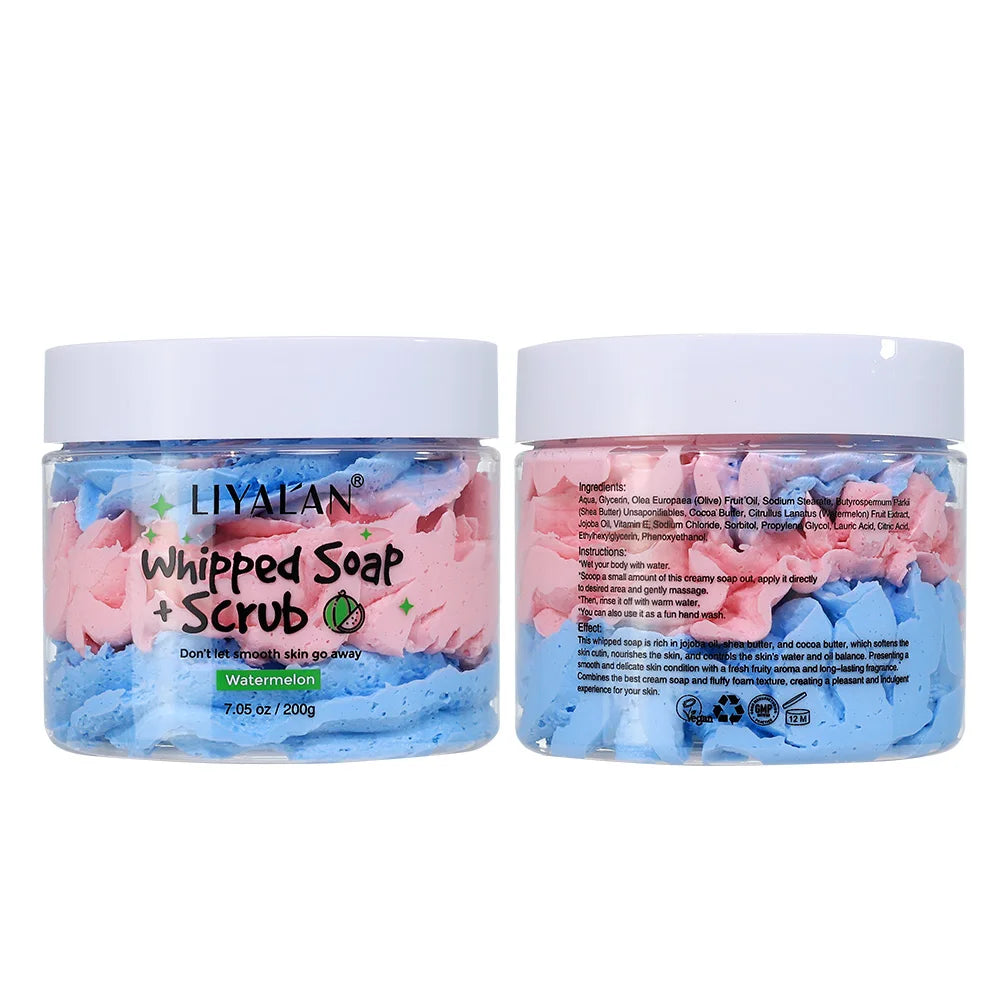 Sapone Montato Esfoliante 200g – Vegano & Fatto a Mano | 3 Fragranze | LIYALAN