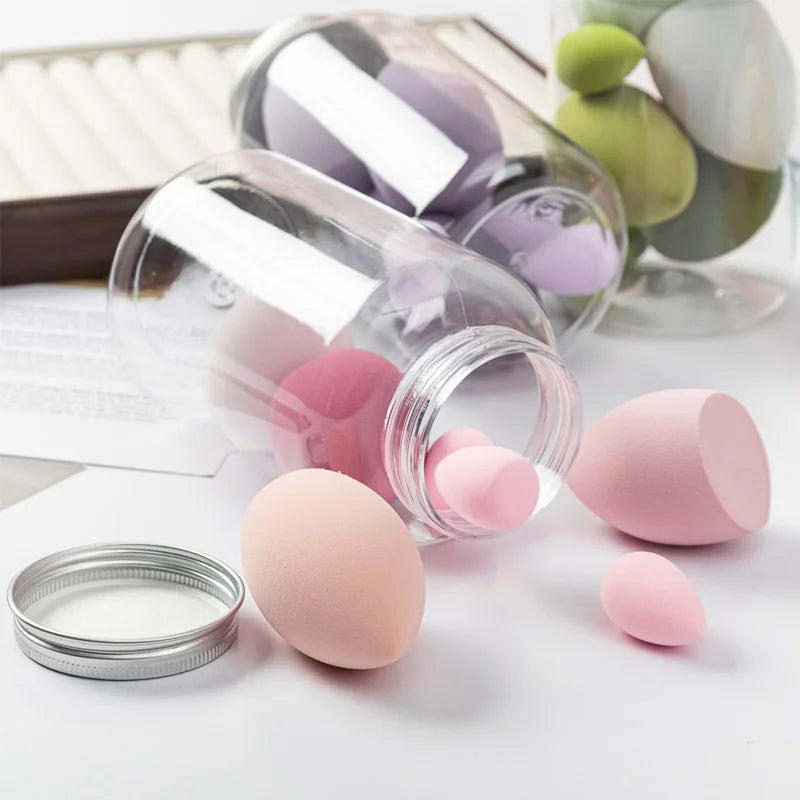 Set 14 Spugnette Trucco in Velluto con Contenitore – Beauty Blender Piumini Cipria