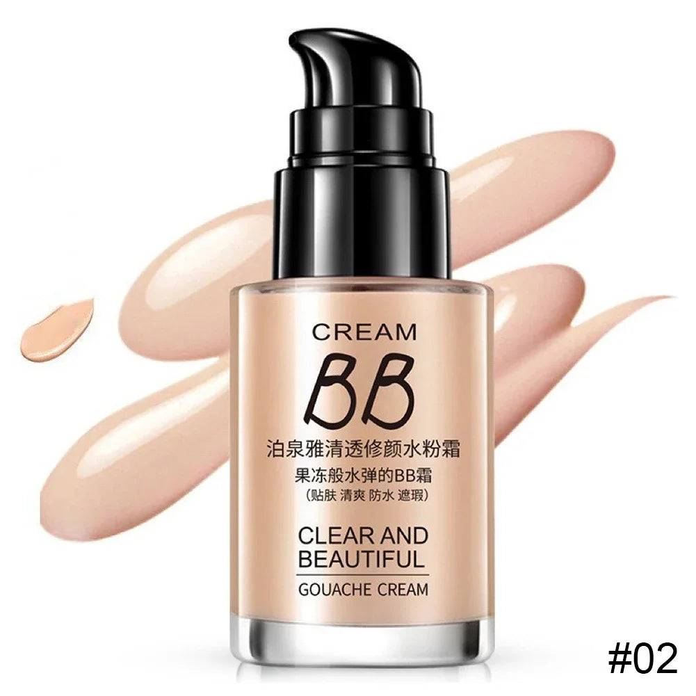 BIOAQUA Fondotinta Liquido BB Cream – Correttore Impermeabile, Illuminante & Sbiancante | Lunga Durata