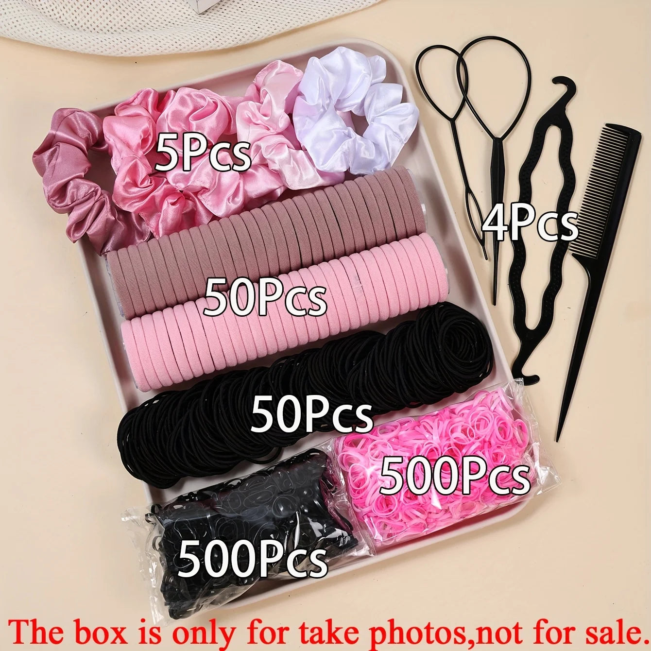 Set Accessori per Capelli — Elastici, Scrunchies e Fasce (1109 pz)