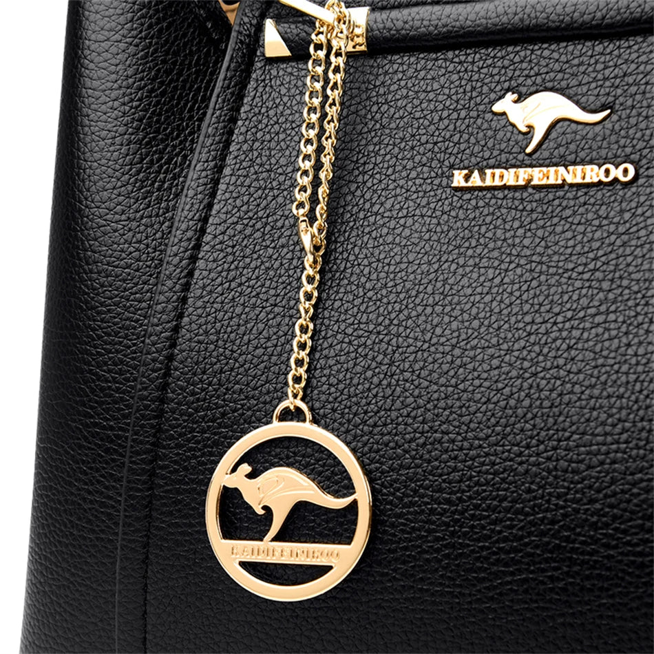Borsa Donna Grande Capacità in Pelle Microfibra – Shopper Tote con Tracolla | 4 Colori