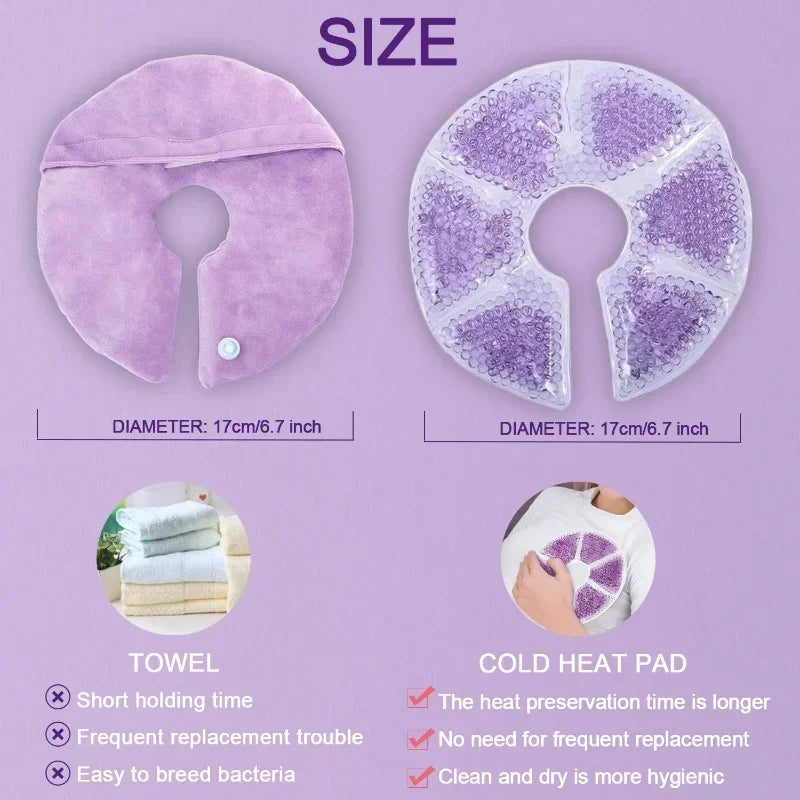 Cuscinetti in Gel per il Seno Caldo e Freddo | Sollievo Allattamento e Postpartum