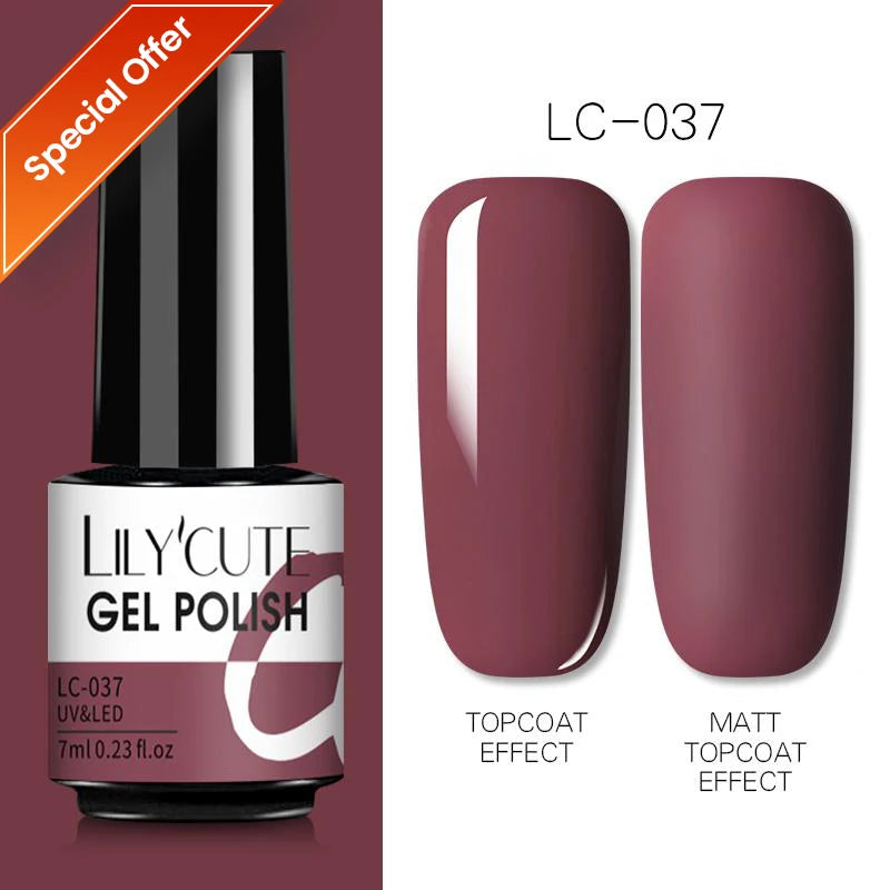 Smalto Gel Semi-Permanente LILYCUTE – 150+ Colori, UV/LED, Lunga Durata 30 Giorni