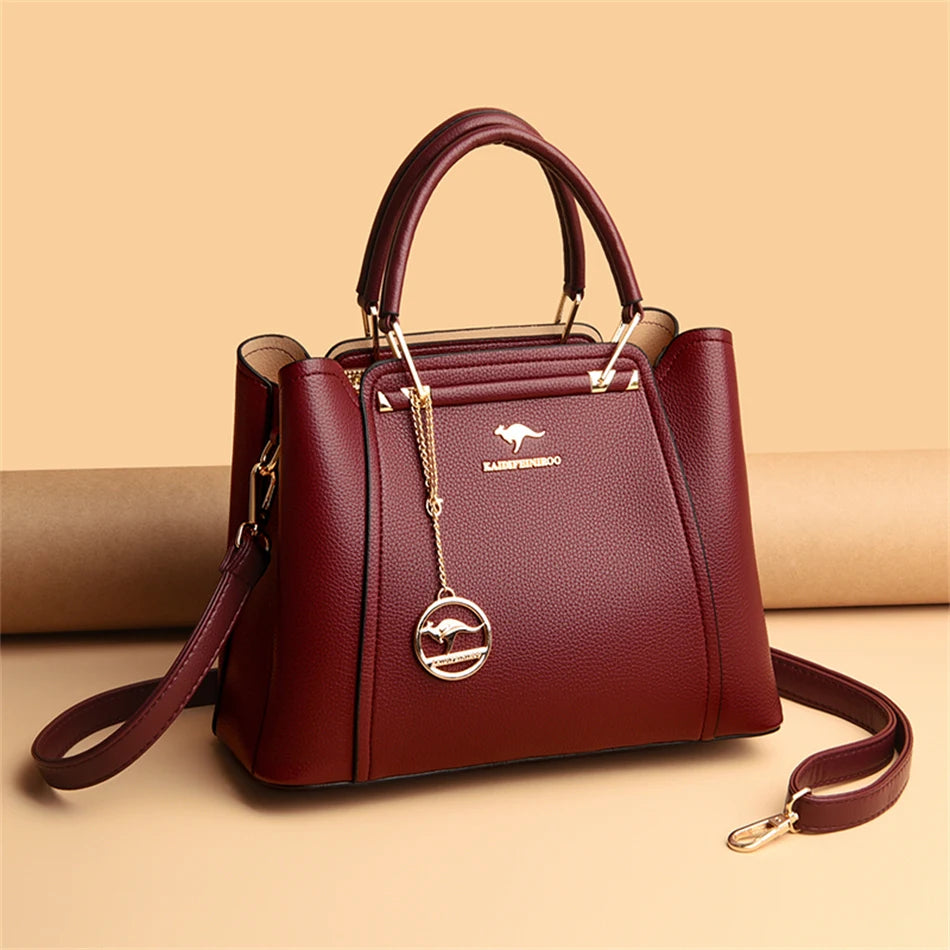 Borsa Donna Grande Capacità in Pelle Microfibra – Shopper Tote con Tracolla | 4 Colori