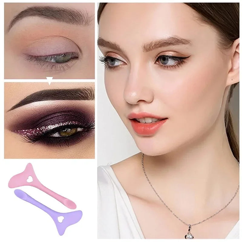 Stencil Trucco Multifunzionale in Silicone – Eyeliner, Sopracciglia, Rossetto & Ombretto