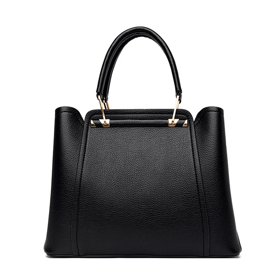 Borsa Donna Grande Capacità in Pelle Microfibra – Shopper Tote con Tracolla | 4 Colori