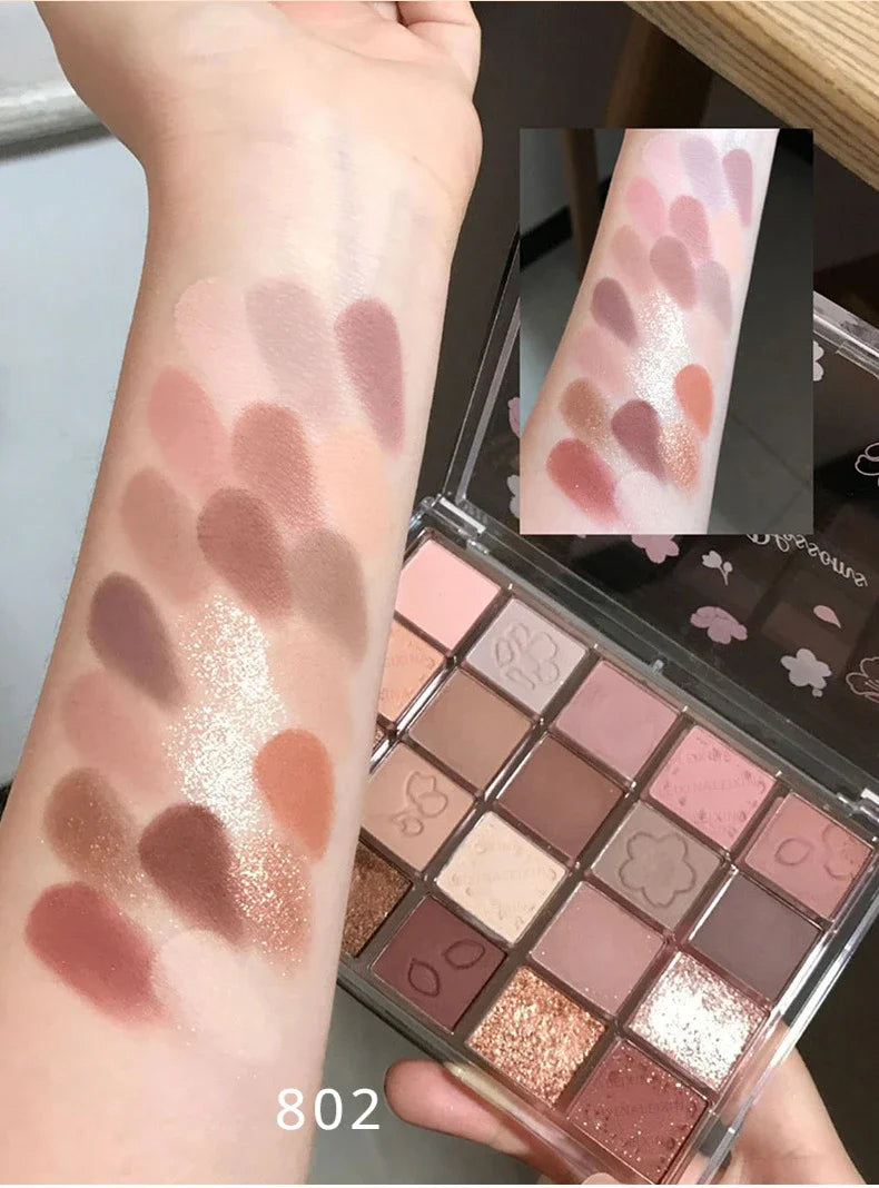 Palette Ombretti 20 Colori – Opachi, Glitter e Shimmer, Impermeabile 20g