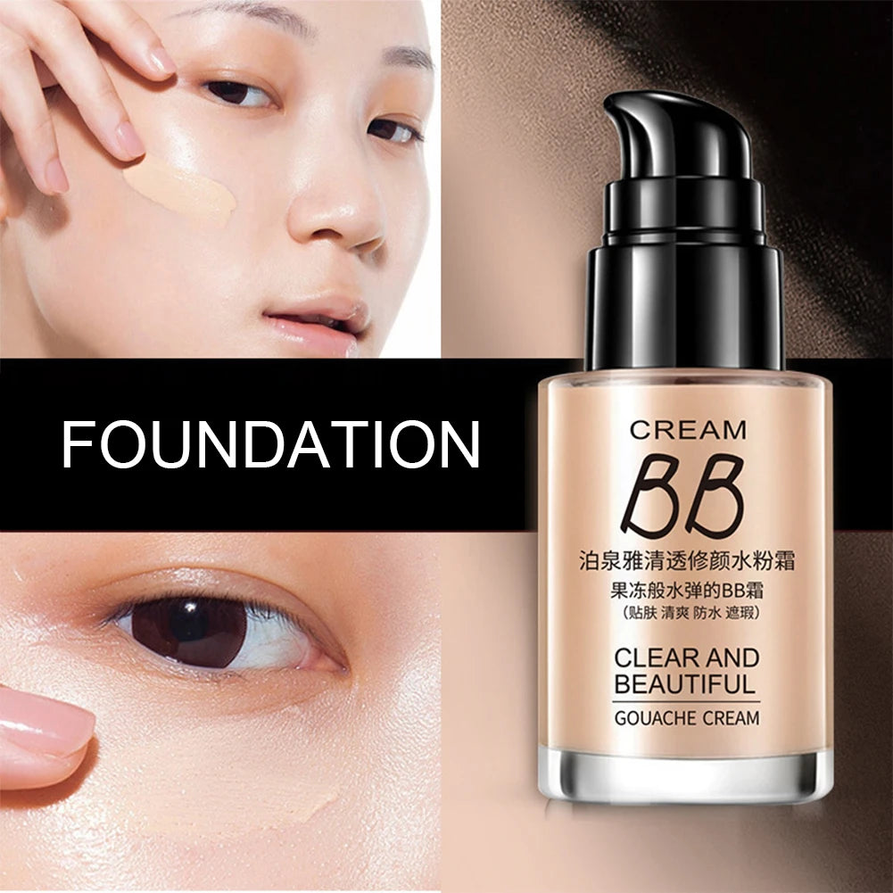 LAIKOU BB Cream Fondotinta Liquido Correttore 30ml – Idratante, SPF, Lunga Durata