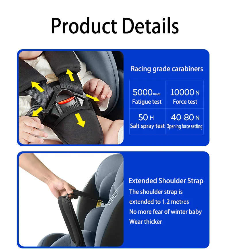 Seggiolino Auto per Bambini ECE R129 con ISOFIX e Rotazione 360°