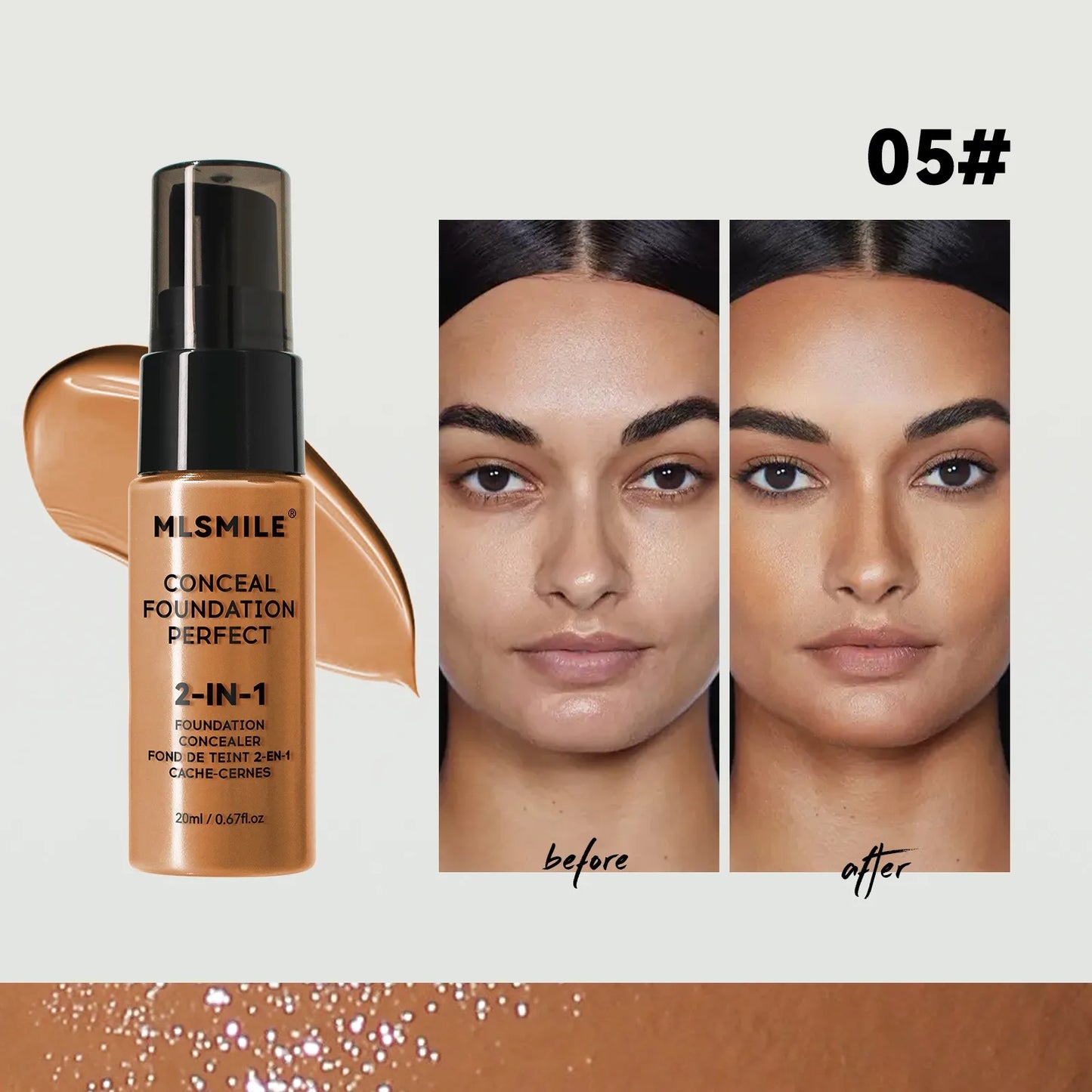 Fondotinta Liquido Opaco a Lunga Durata – Controllo Olio, Correttore & BB Cream | Trucco Professionale