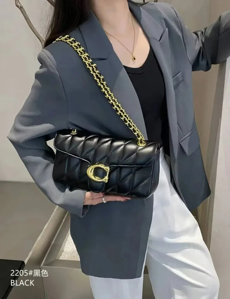 Borsa a tracolla diagonale da donna in pelle di lusso dal design classico, con morbida tracolla regolabile, borsa per tutti i giorni