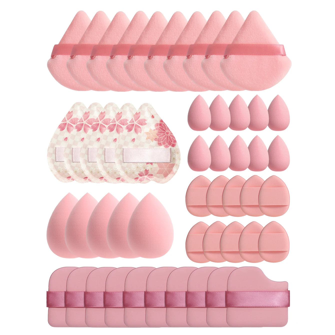 Tamponi per Trucco in Poliuretano 12cm – Set da 10 a 60 Pezzi, BB Cream e Fondotinta