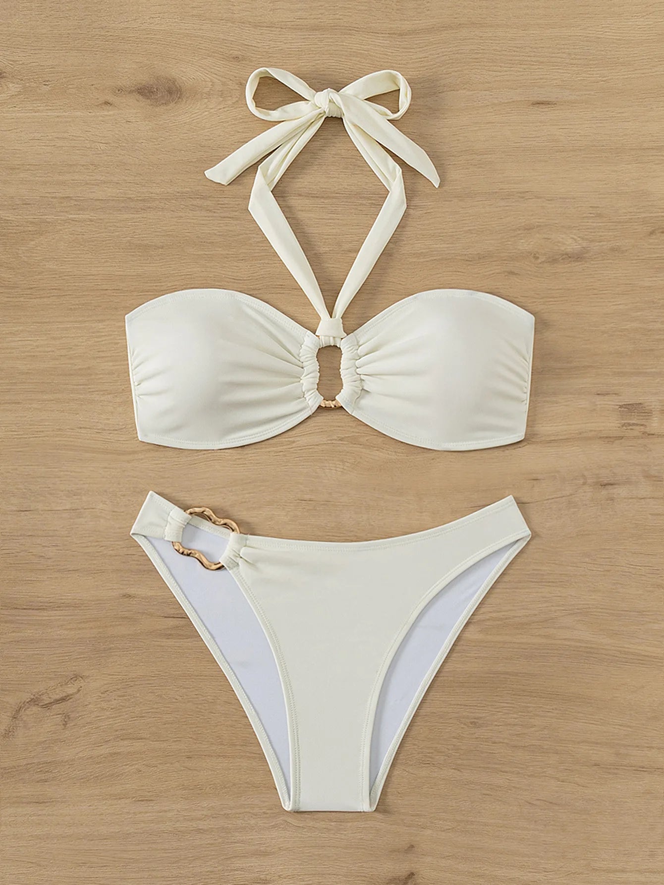 Set Bikini Bandeau Push-Up Brasiliano – Costume da Bagno Donna con Perizoma