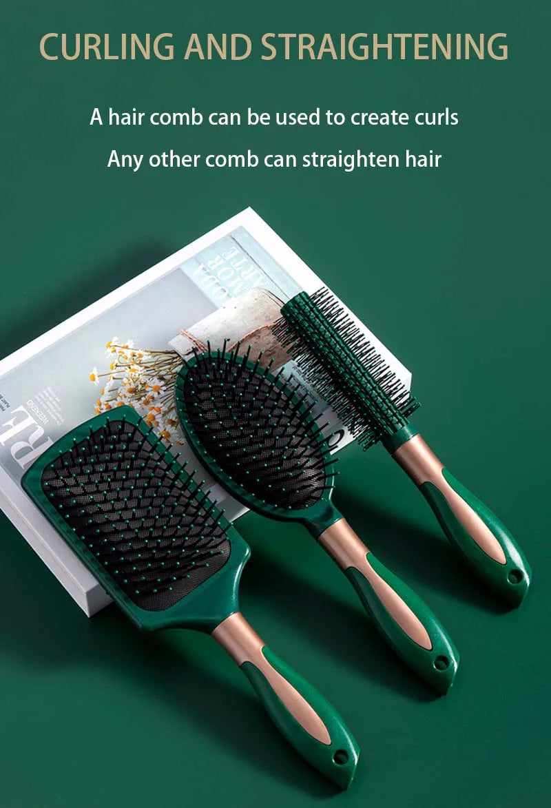 KLINA Air Cushion Hair Massage Comb Brush Scalp Detangling Antistatic Salon SPA Hairdressing Styling Tool Oval Round