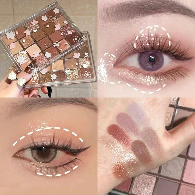 Palette Ombretti 20 Colori – Opachi, Glitter e Shimmer, Impermeabile 20g