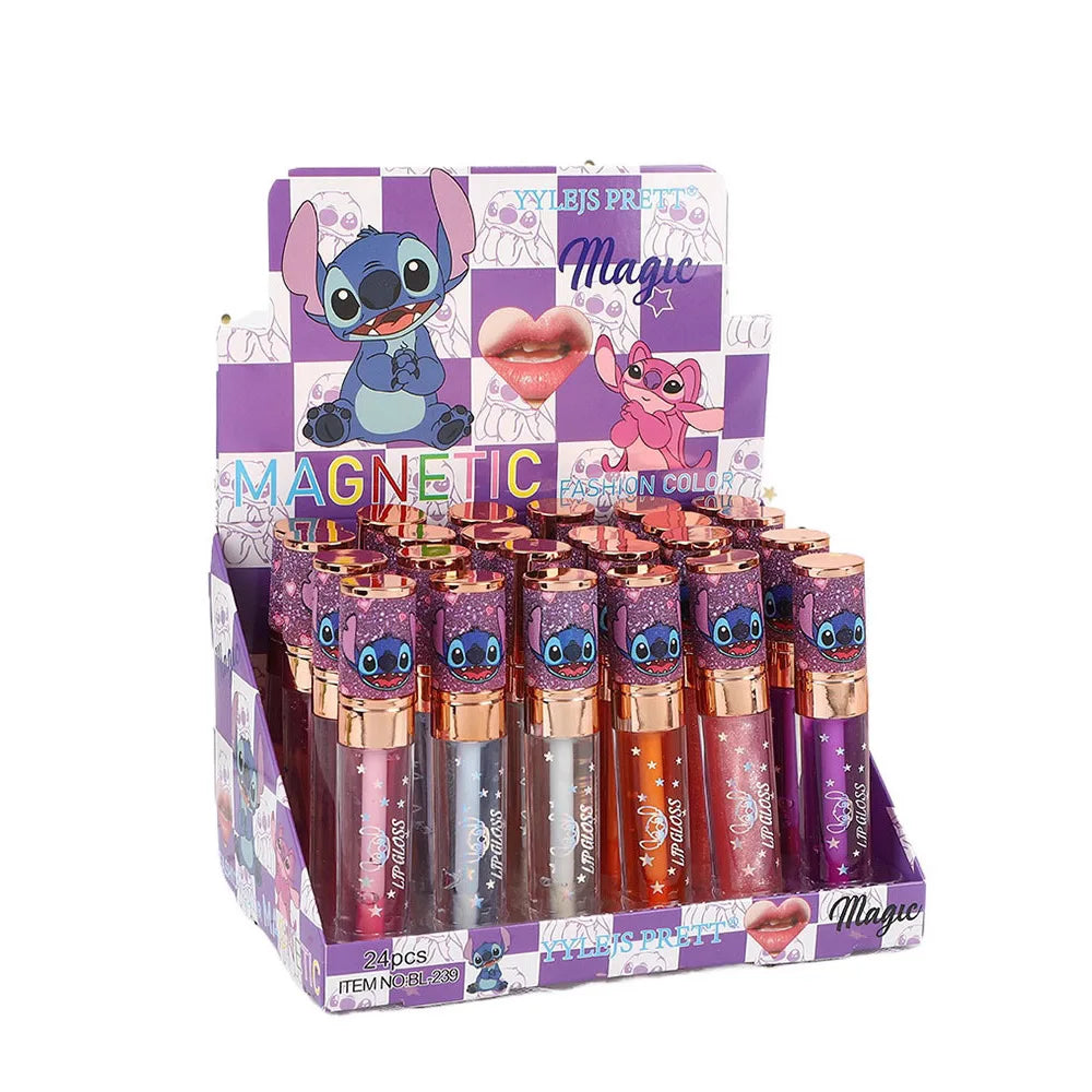 Set 24 Lip Gloss Stitch – Con Portachiavi, Waterproof & Lunga Durata