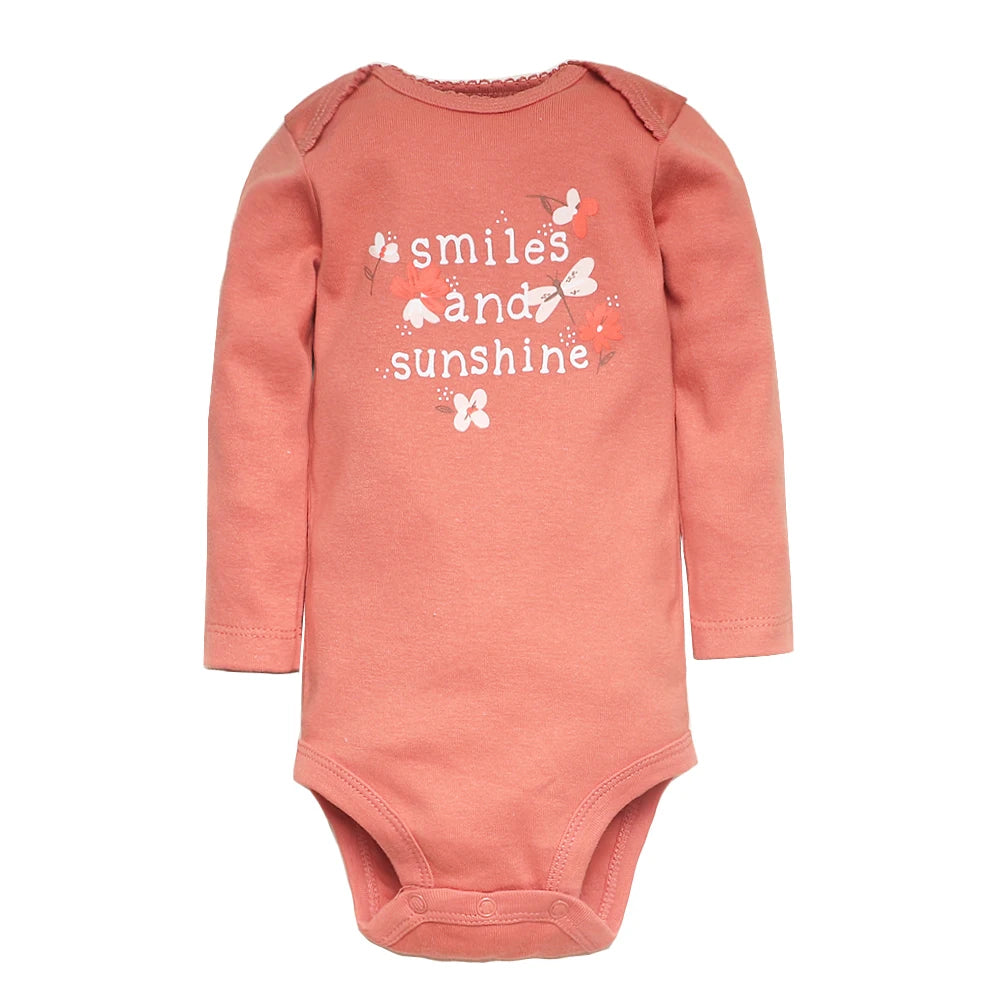 3-5 pz/lotto body per bambini maniche lunghe vestiti per neonati 100% cotone abbigliamento per bambini in cartone animato vestiti per bambina neonato