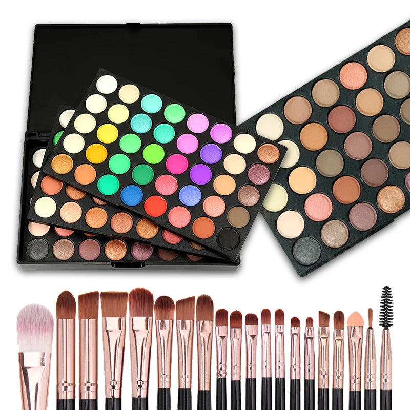 VERONNI Palette Ombretti 120 Colori – Opachi, Glitter e Shimmer, Impermeabile