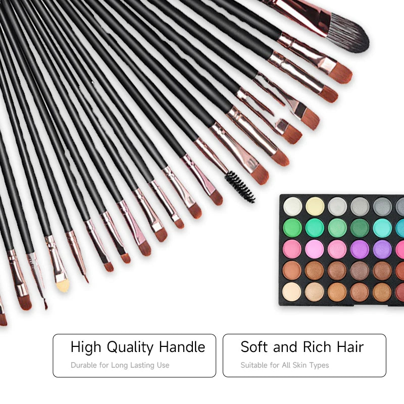 VERONNI Palette Ombretti 120 Colori – Opachi, Glitter e Shimmer, Impermeabile