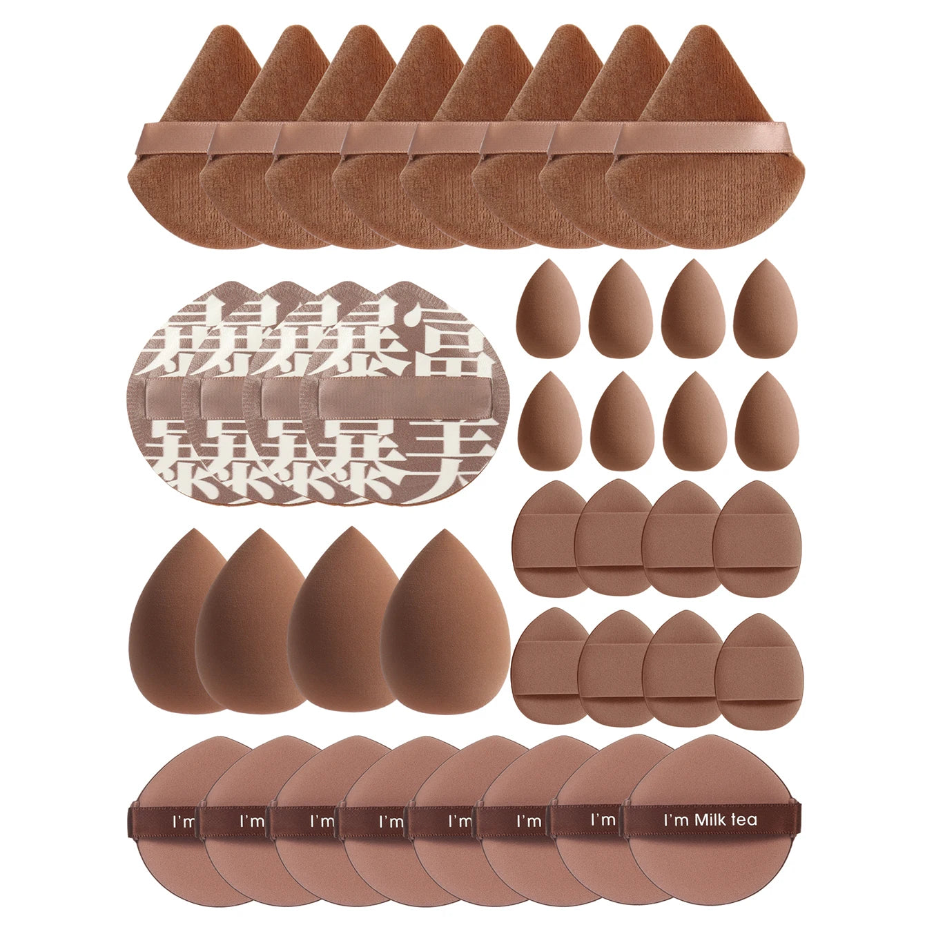 Tamponi per Trucco in Poliuretano 12cm – Set da 10 a 60 Pezzi, BB Cream e Fondotinta