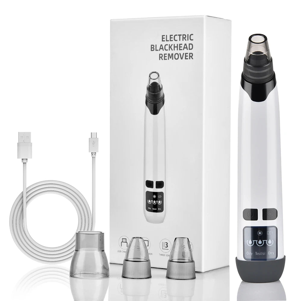 Aspirapolvere per la rimozione dei punti neri Naso elettrico Bellezza Viso Pulizia profonda Cura della pelle Aspirapolvere Macchie nere Detergente per pori dell'acne Strumento per brufoli