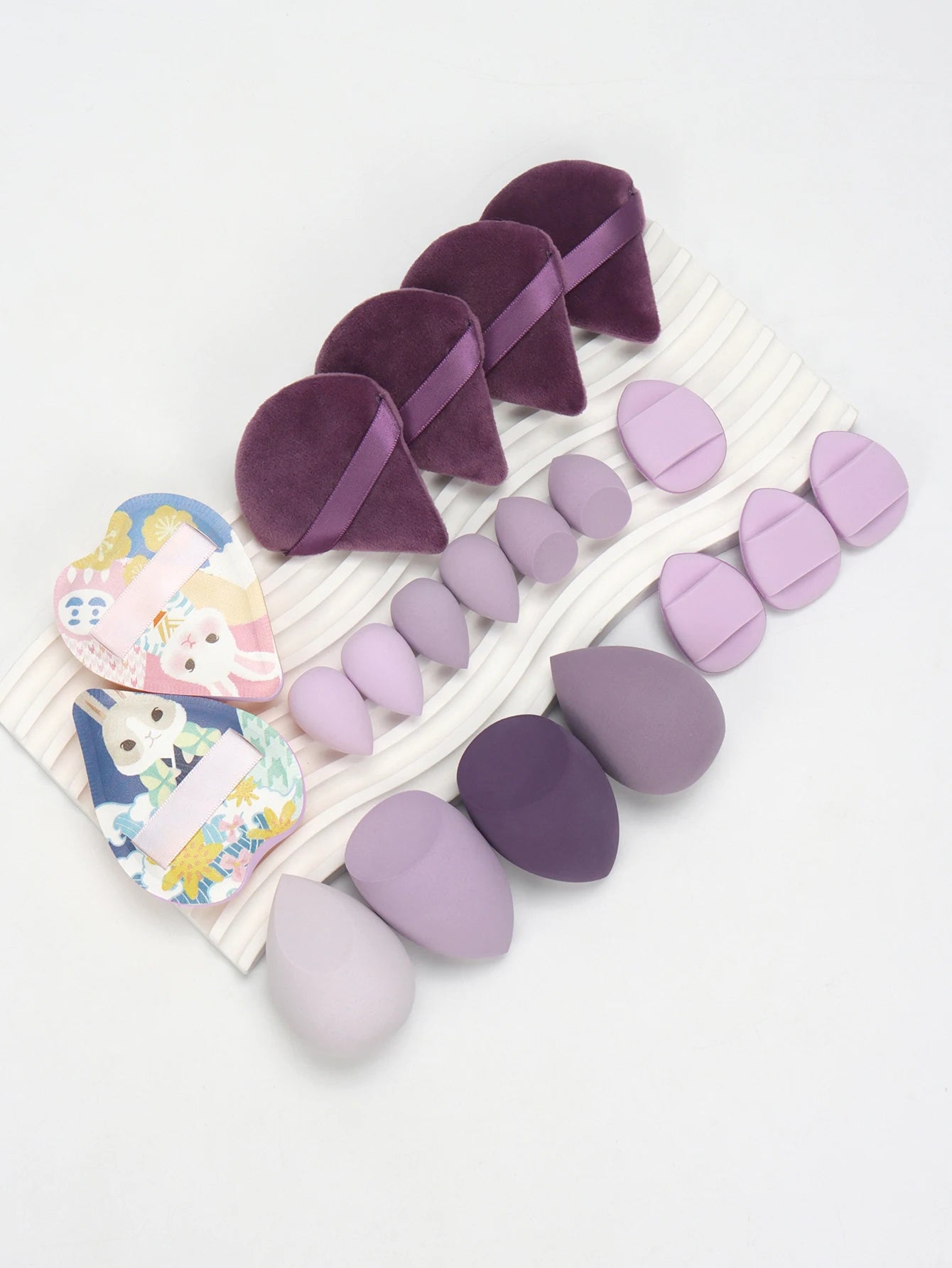 Set 20 Spugnette per Trucco 6cm – Per Crema, Cipria e Correttore, 16 Colori